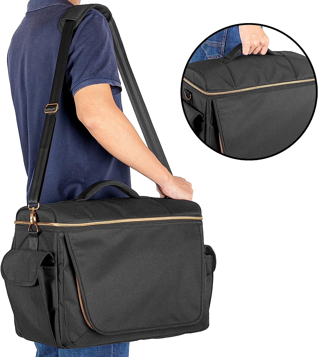 Protective Travel Carry Case Storage: Gaming Console Bag Compatible with PS5, PS4, Xbox One. Features Patented Design. Includes Compartments for Controllers, 15.6" Laptop, Monitor, Headsets, Gaming Discs, Charger, and More Gaming Accessories.