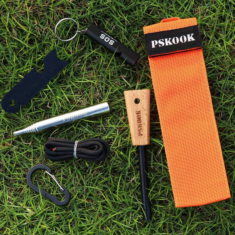 Premium Fire Starter Kit with Bushcraft Fire Steel, Magnesium Ferrocium Rod, and Essential Tools for Camping and Survival