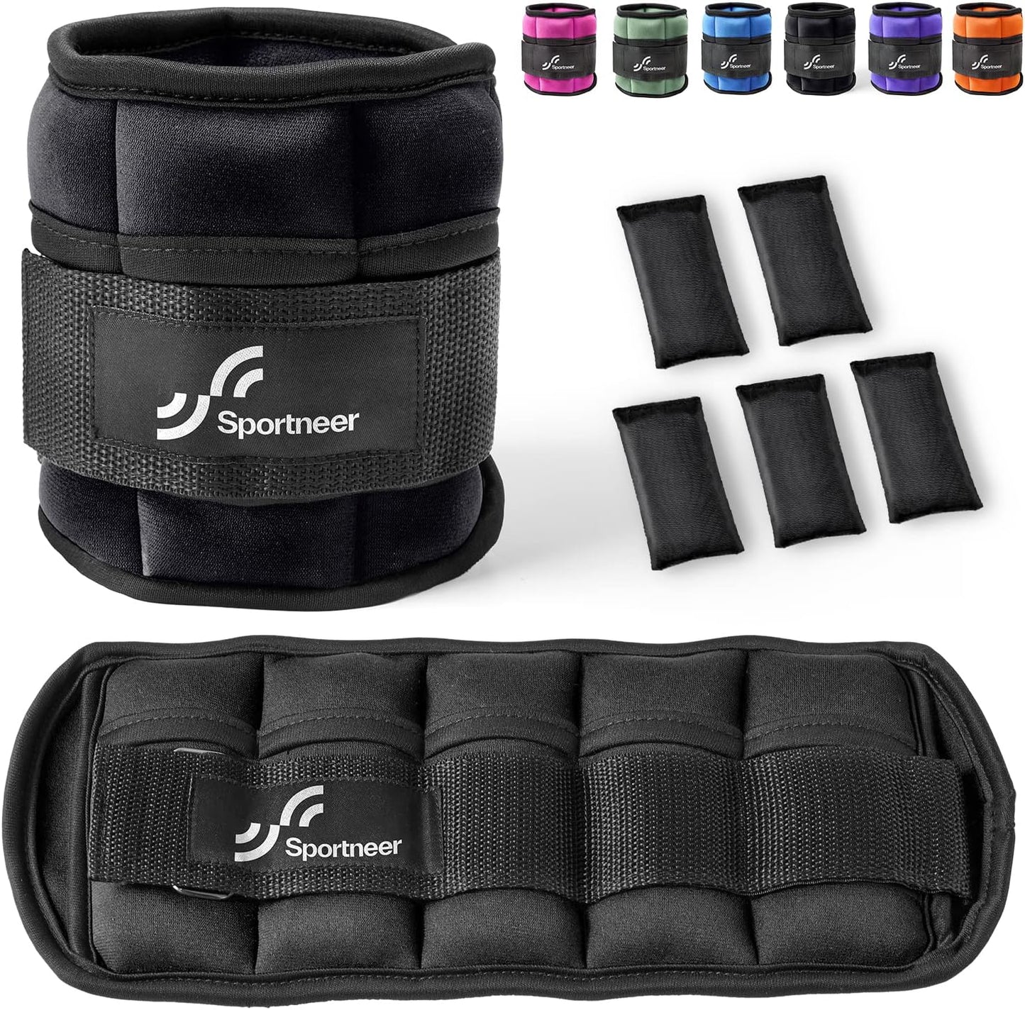 Adjustable Ankle Weights Set - 1 Pair, 2-10 lbs Leg Weight Straps for Women and Men - Ideal for Gym, Fitness, Workout, Walking, and Jogging - Each Ankle Weighs 1-5 lbs