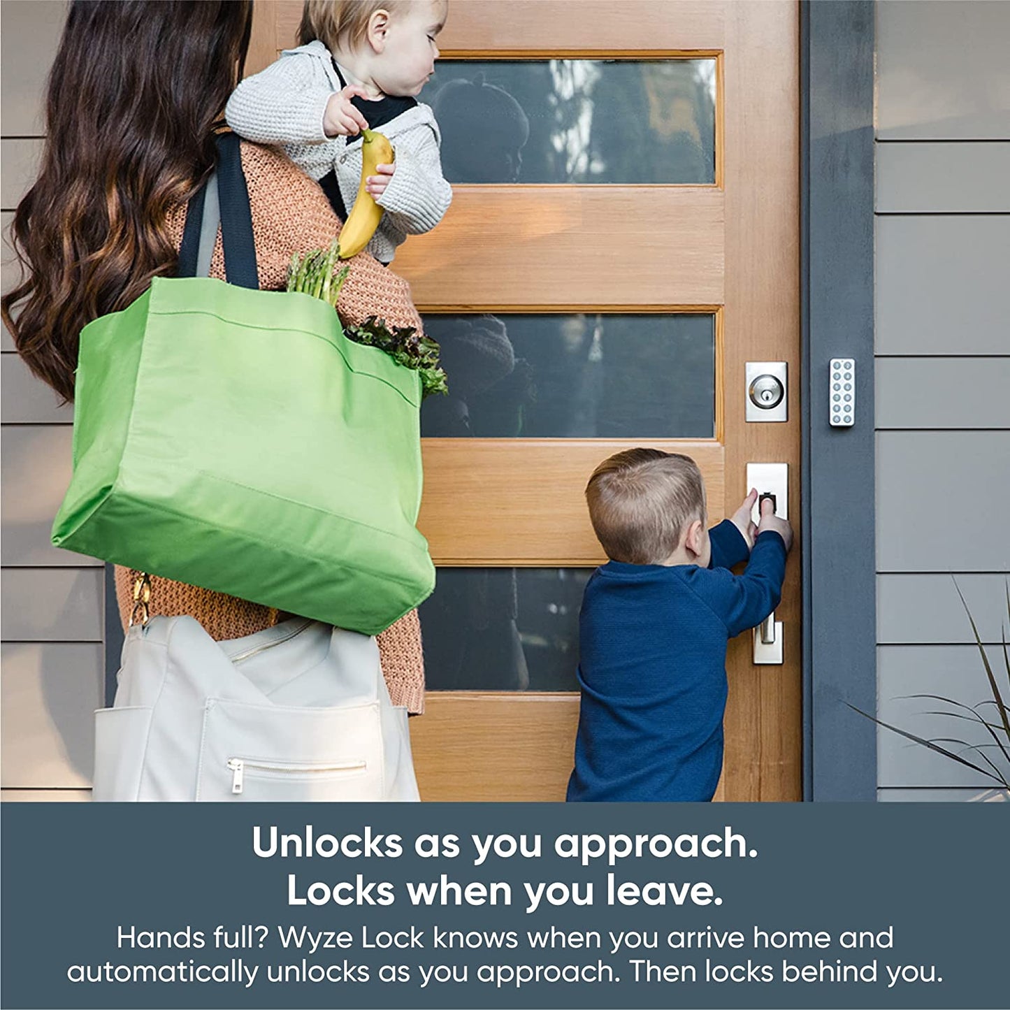 Wireless and Keyless Entry Smart Door Lock with Wifi and Bluetooth Connectivity - Works with Amazon Alexa and Google Assistant - Compatible with Most Deadbolts - Includes Wyze Gateway