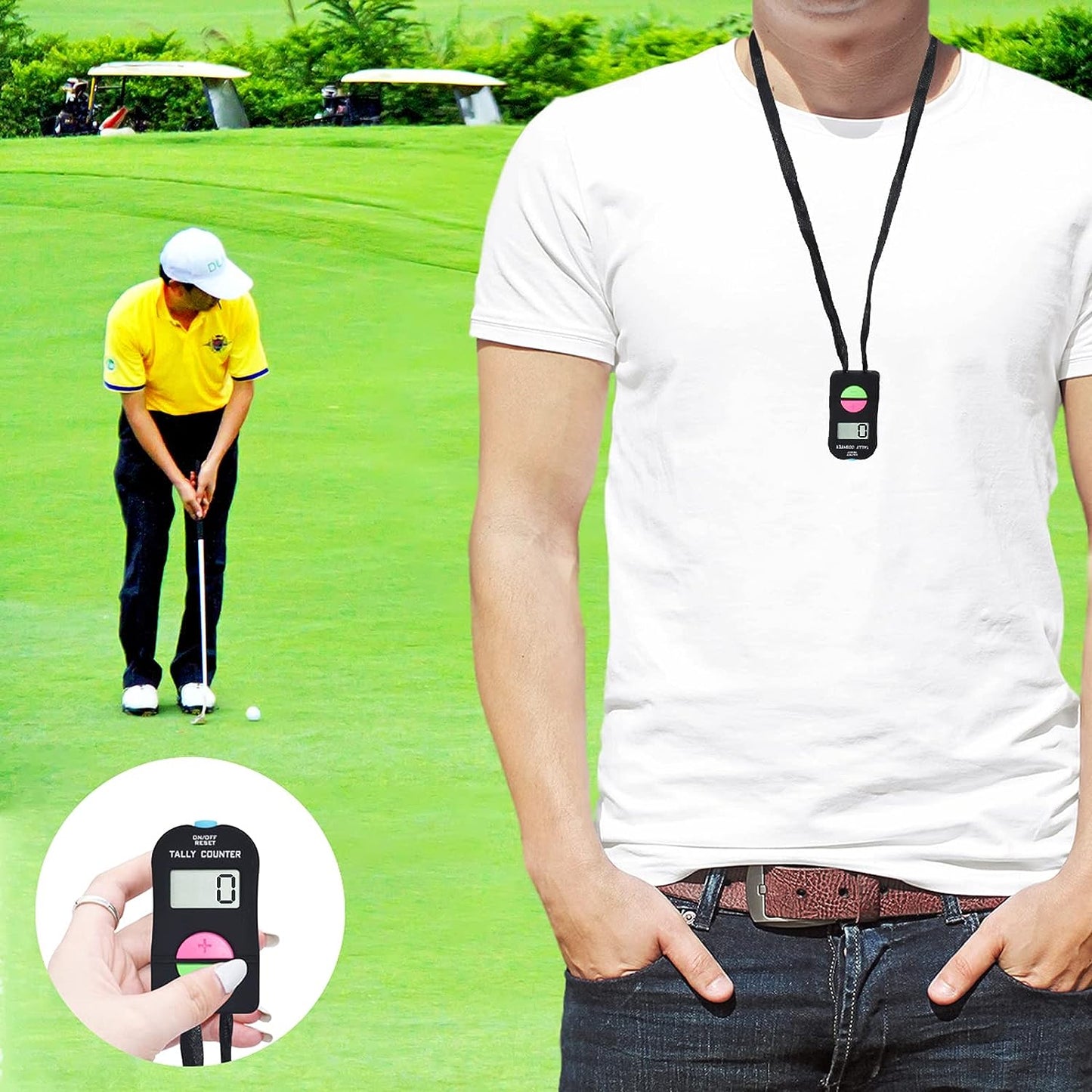 Electronic Digital Hand Tally Counter - Manual Clicker for Tracking People Flow in Golf and Sports