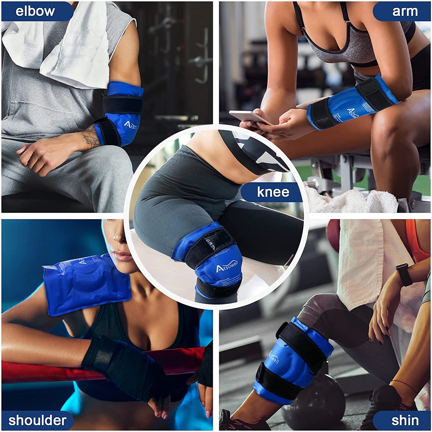 Reusable Gel Ice Pack for Knee Injuries - Instant Cold Therapy for Pain Relief, Swelling, Bruises, Arthritis, and Surgery Recovery
