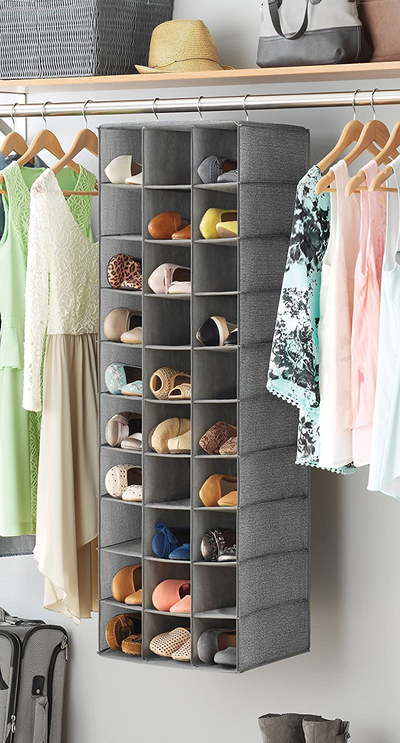 30 Section Hanging Shoe Hanging Shelves