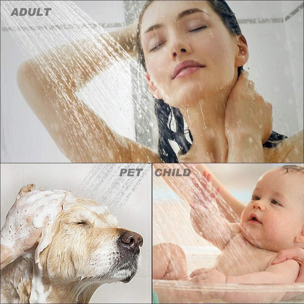 High-Pressure Shower Head Set - Includes 2M Hose - Features 7 Mode Settings for a Luxurious Shower Experience - Comes with a Handheld Shower Head and Bracket for Easy Installation.