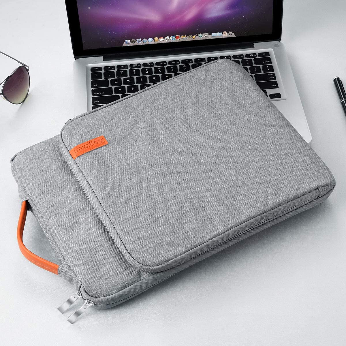 Waterproof Shockproof Laptop Sleeve: 15-16 Inch Notebook Bag, Compatible with MacBook Pro 16/15, Surface Laptop 15, Surface Book 15, Chromebook, Dell, HP, Lenovo, Asus, Acer, Samsung - Gray Color.