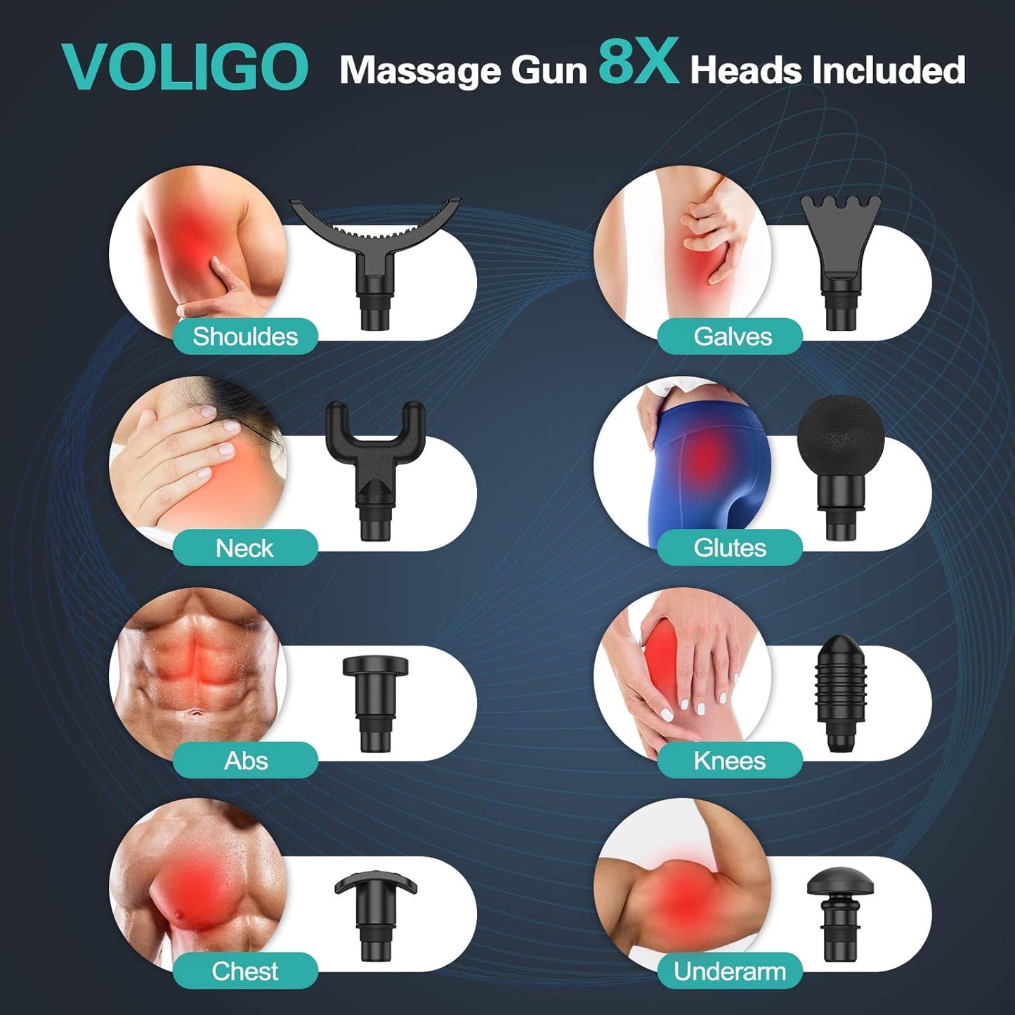 Deep Tissue Muscle Percussion Massage Gun - Handheld Body Massager for Athletes' Pain Relief and Relaxation, Ultra-Quiet Brushless Motor, Wireless with 20-Speed Levels