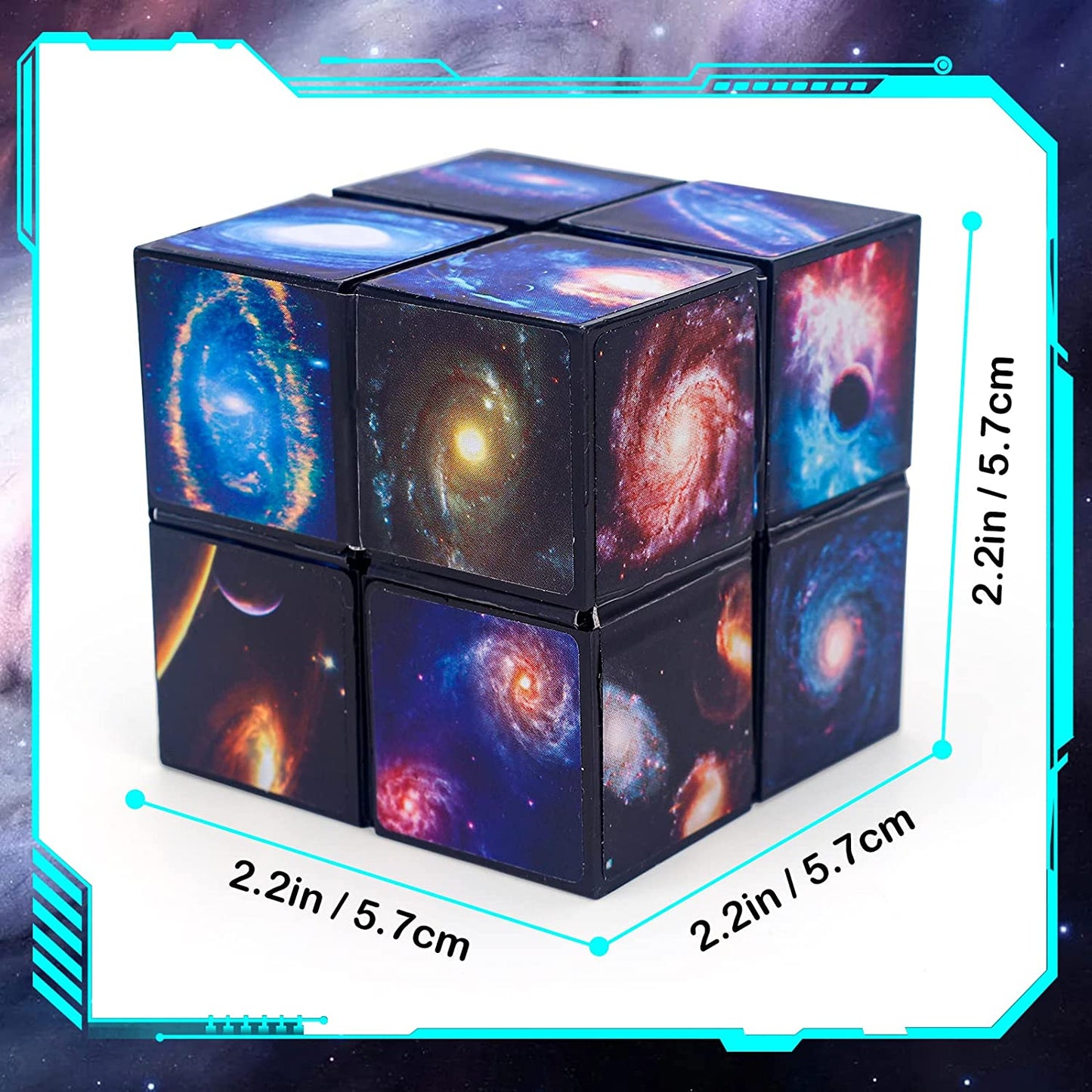 Starry Sky and Infinity Cube 2-in-1 Set - Creative Stress Relief Cube for Children and Adults