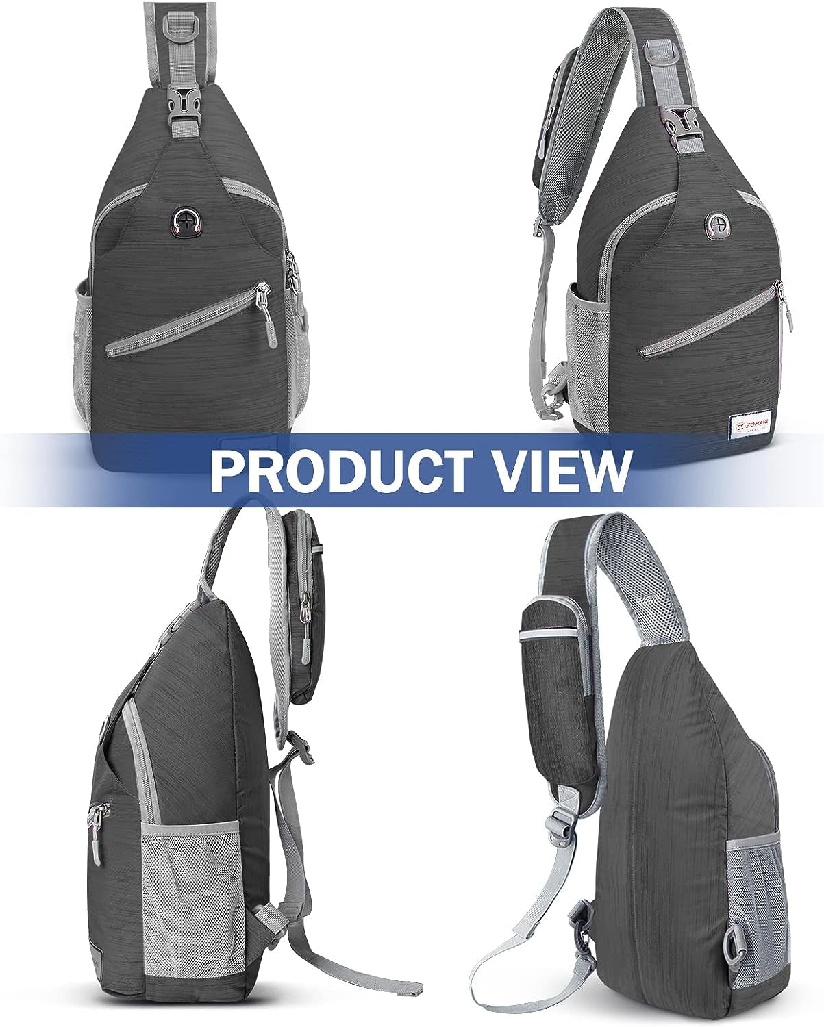 Crossbody Sling Backpack – A Shoulder Chest Bag designed for both Women and Men, perfect for Travel, Hiking, and Daypack use.