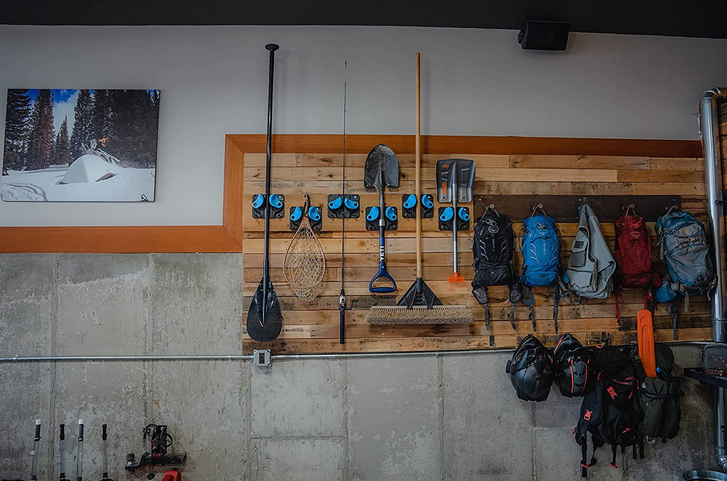 Premium Ski and Snowboard Wall Storage Rack - Protect Your Equipment with Gravity Grabber - Secure and Damage-Free Storage Solution - Universal Fit for All Skis and Snowboards