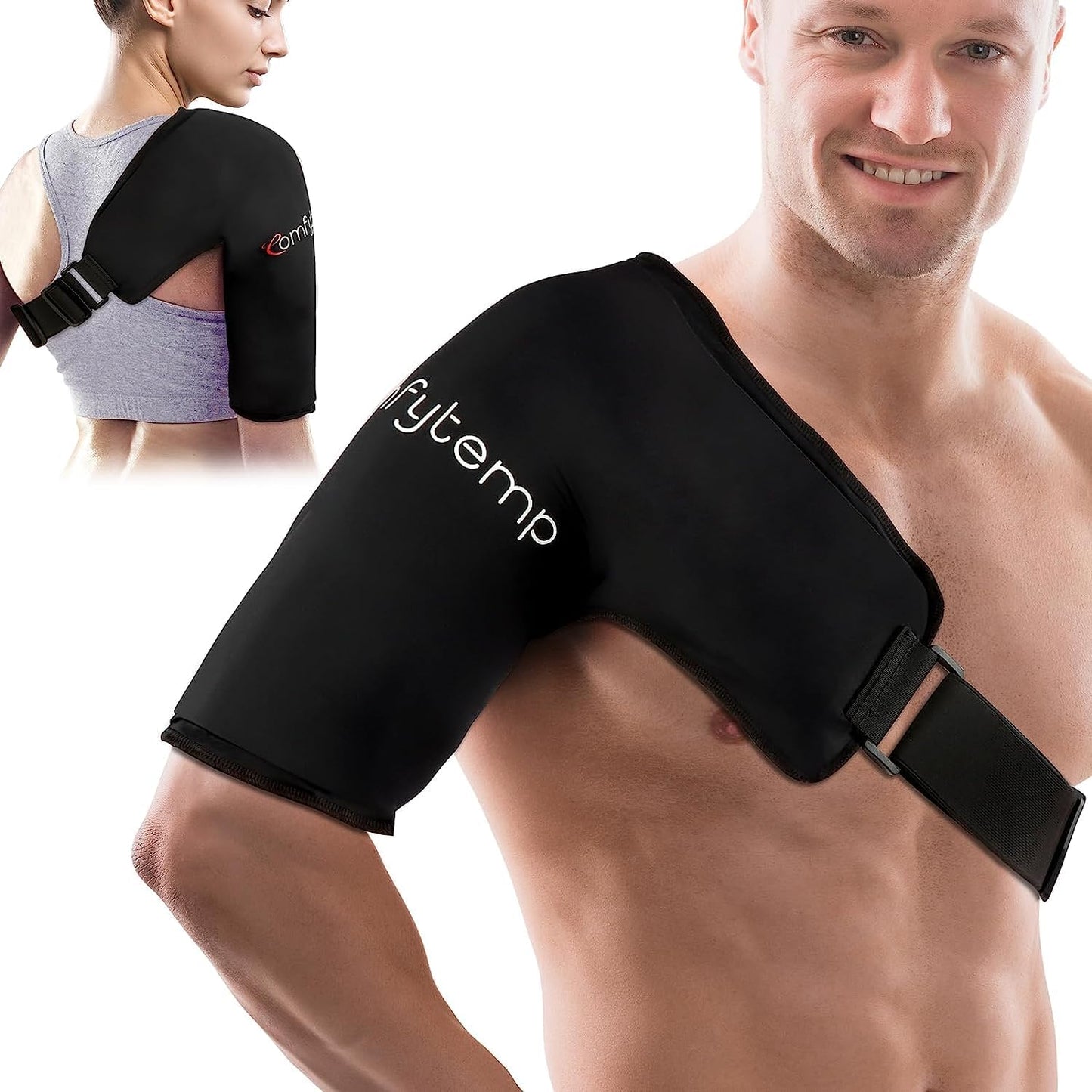 Reusable Gel Ice Wrap for Shoulder Injuries - Shoulder Support Ice Pack for Rotator Cuff, Frozen Shoulder, Sports Injuries, and Surgery Recovery