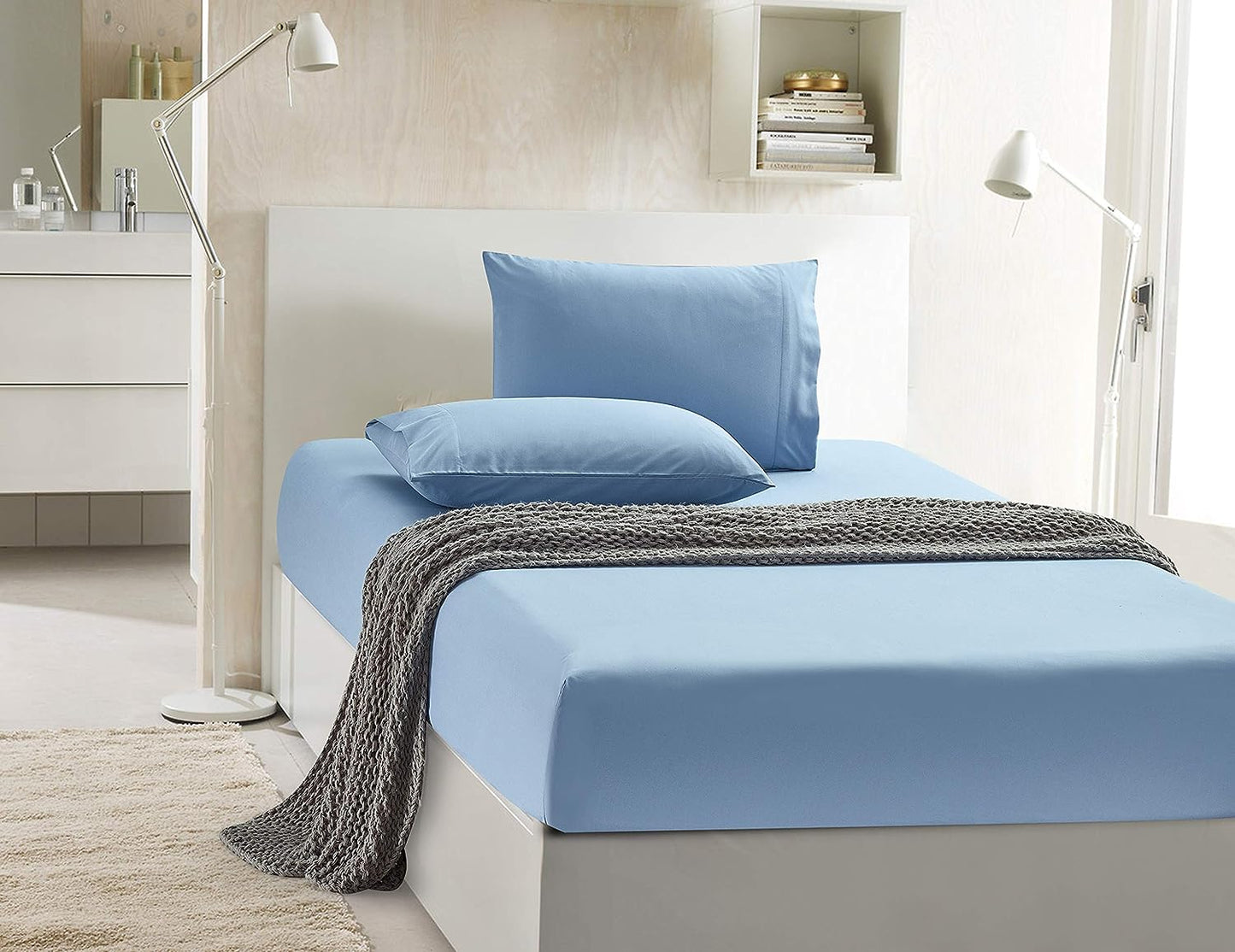 4-Piece Bed Sheets Premium Hotel Quality Bedding Set Full or Double - Breathable Ultra Soft Brushed Microfiber - Deep Pocket, Wrinkle Fade Resistant