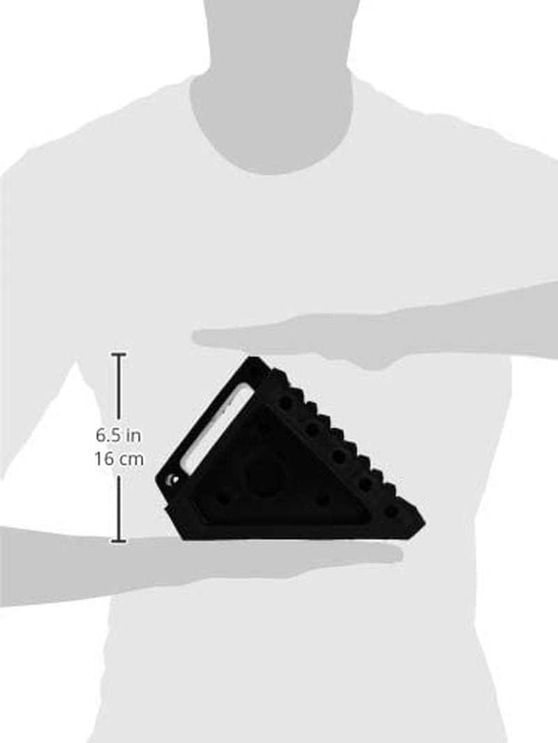 Set of 2 Heavy-Duty Black Wheel Chocks - These Wheel Chocks measure 8 inches in Length, 4 inches in Width, and 6 inches in Height - 70472.