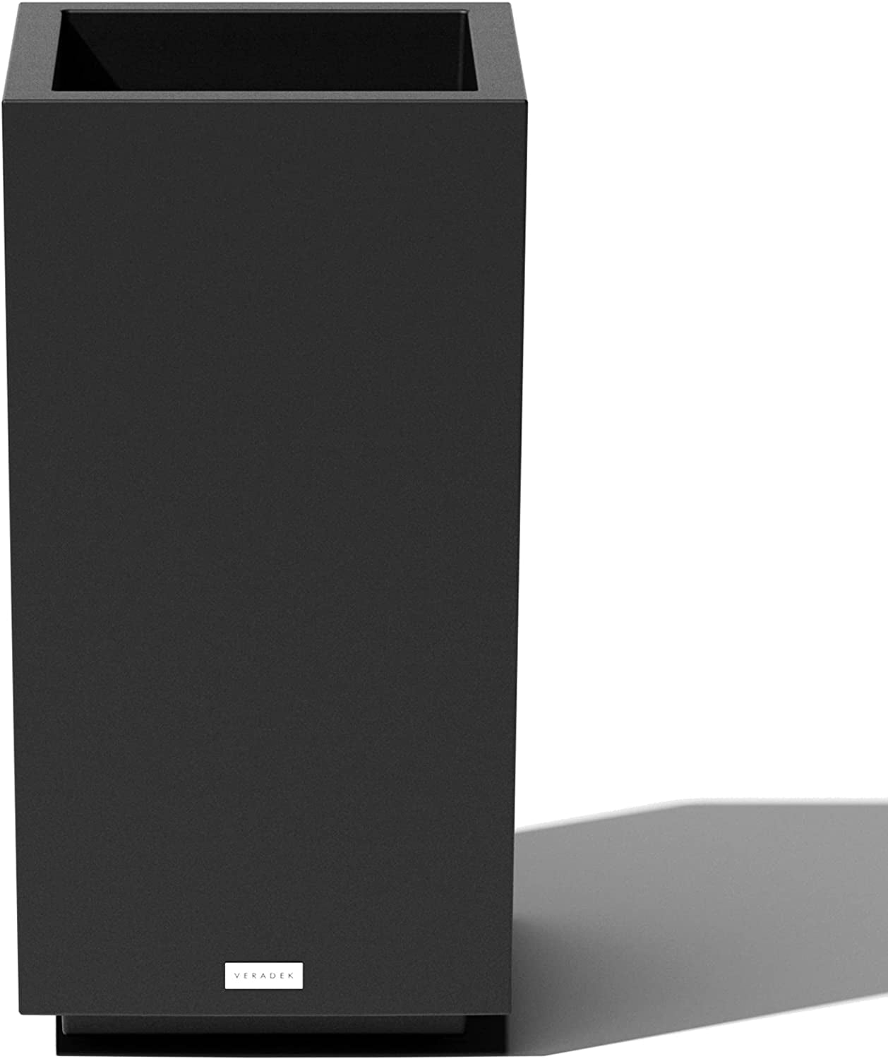 Block Series Pedestal Planter - Versatile Indoor or Outdoor Tall Planter for All-Weather Use - Enhance Modern Décor with Removable Insert Bucket - Ideal for Flowers, Tall Trees, and Faux Plants