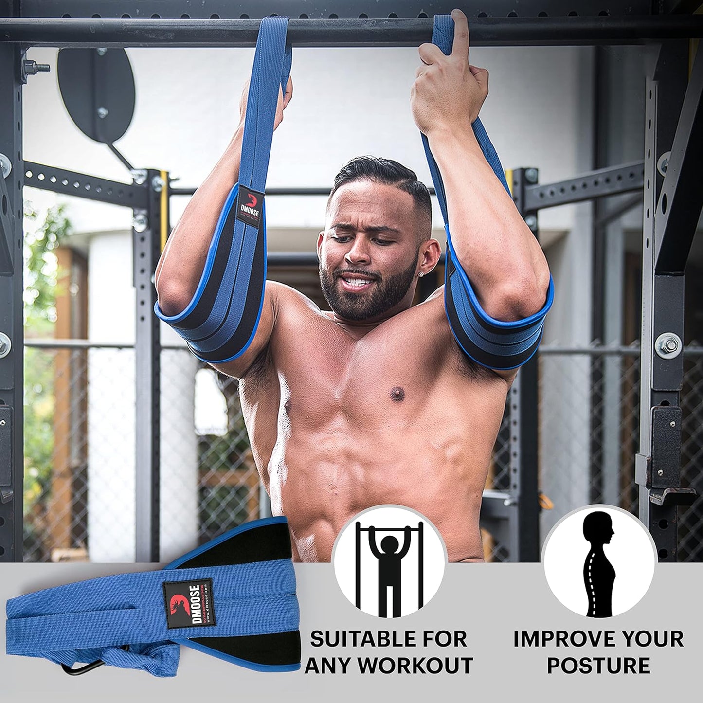 Fitness Hanging Ab Straps for Abdominal Muscle Building and Core Strength Training - Padded Pull Up Straps for Effective Ab Workouts, Arm Support Gym Equipment for Men and Women