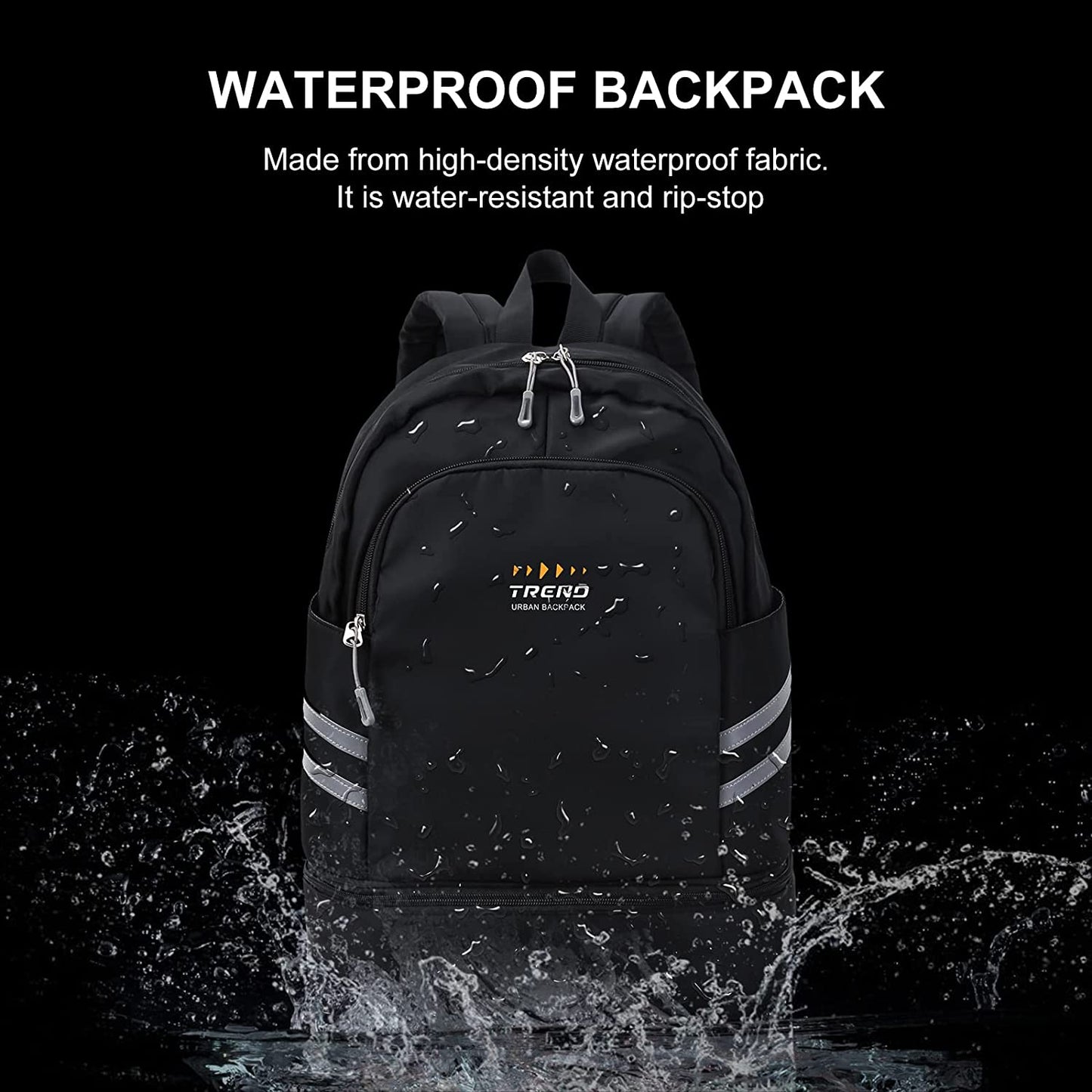 Gym Backpack with Shoe Compartment and Wet Pocket, Foldable Travel Backpack Ideal for Swimming and Yoga, Waterproof