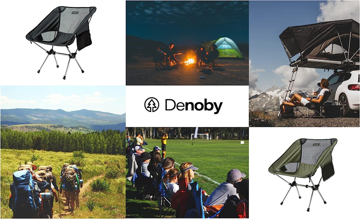Pair of Ultralight Foldable Camping Chairs - Portable and Compact Backpacking Chairs with Carry Bags, Sturdy Design for Outdoor Activities like Fishing, Camping, Hiking, and Beach, Featuring an Olive Green Color Scheme
