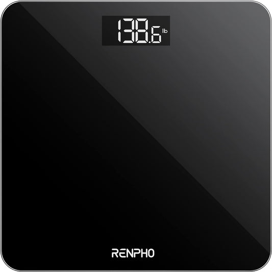 Highly Accurate Digital Body Weight Scale: Core 1S Scale with Lighted LED Display, Large Rounded Corner Design, and 400 lb Capacity. Available in Black.