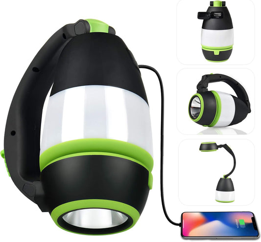  Rechargeable Camping Lantern with 6 Light Modes, Waterproof Design, and 1000LM Brightness - Ideal for Outdoor Camping, Fishing, Hiking, and Emergency Situations