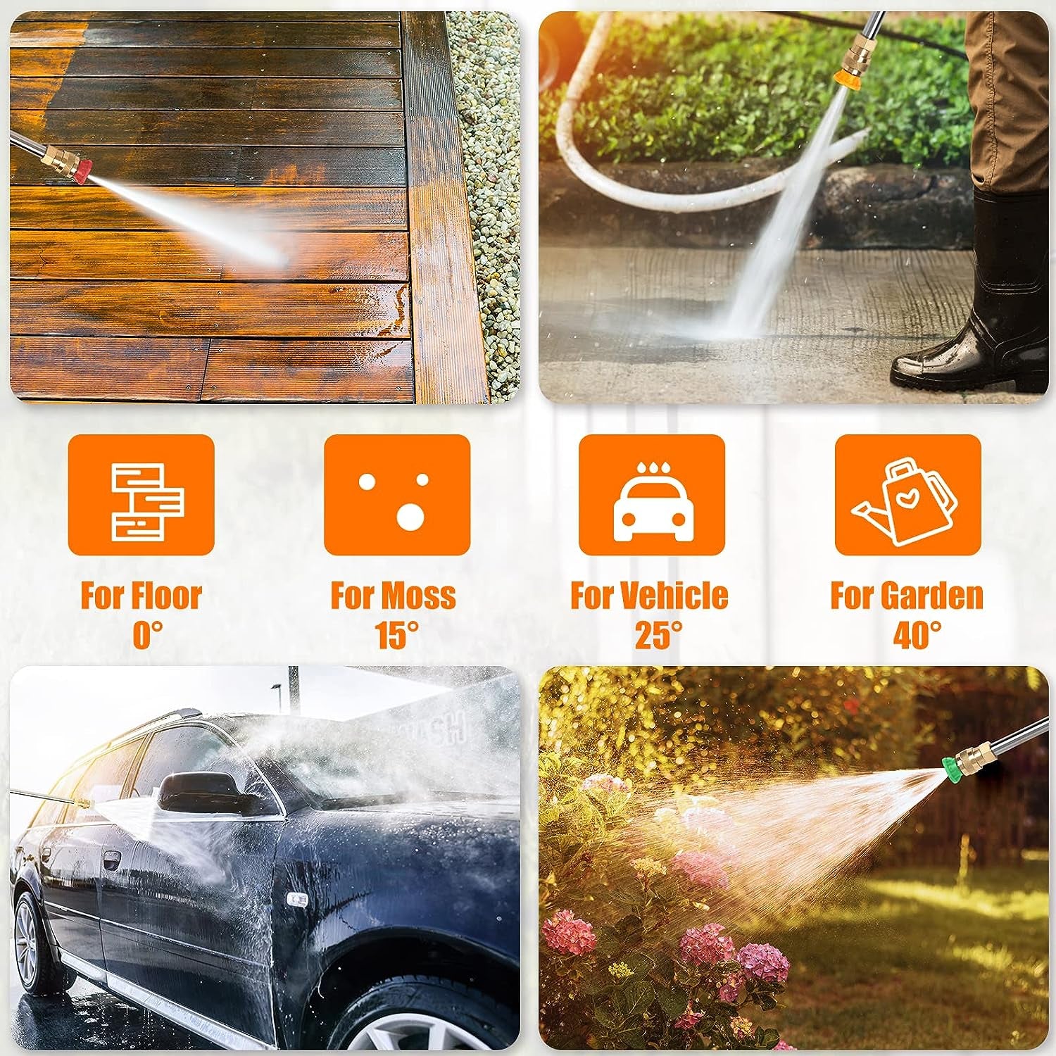 Electric Pressure Washer 3000PSI 1.8GPM - Powerful Cleaning for Cars, Driveways, Gardens, Patios, and Fences - Includes Spray Gun, 4 Nozzle Adapters, and Soap Nozzle