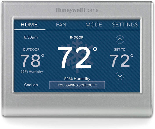 Wi-Fi Smart Color Thermostat for Home  RTH9585WF 1004, 7 Day Programmable, Touch Screen, Energy Star, Alexa Compatible, C-Wire Required