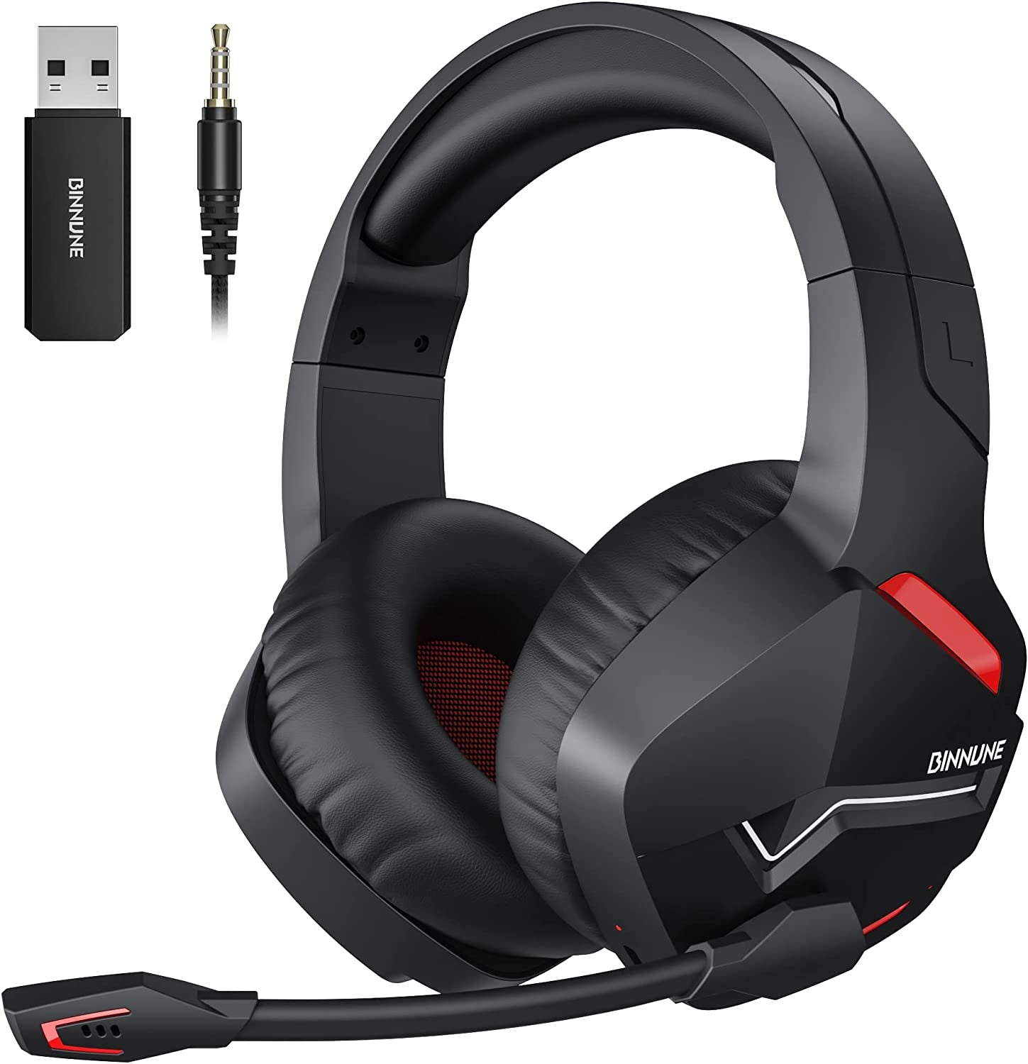 Wireless Gaming Headset with Microphone - 2.4G Connectivity for PC, PS4, PS5, and Playstation. Bluetooth Enabled Casque Gaming Sans Fil for Gamer Headphones with Mic, Compatible with Computer and Laptop