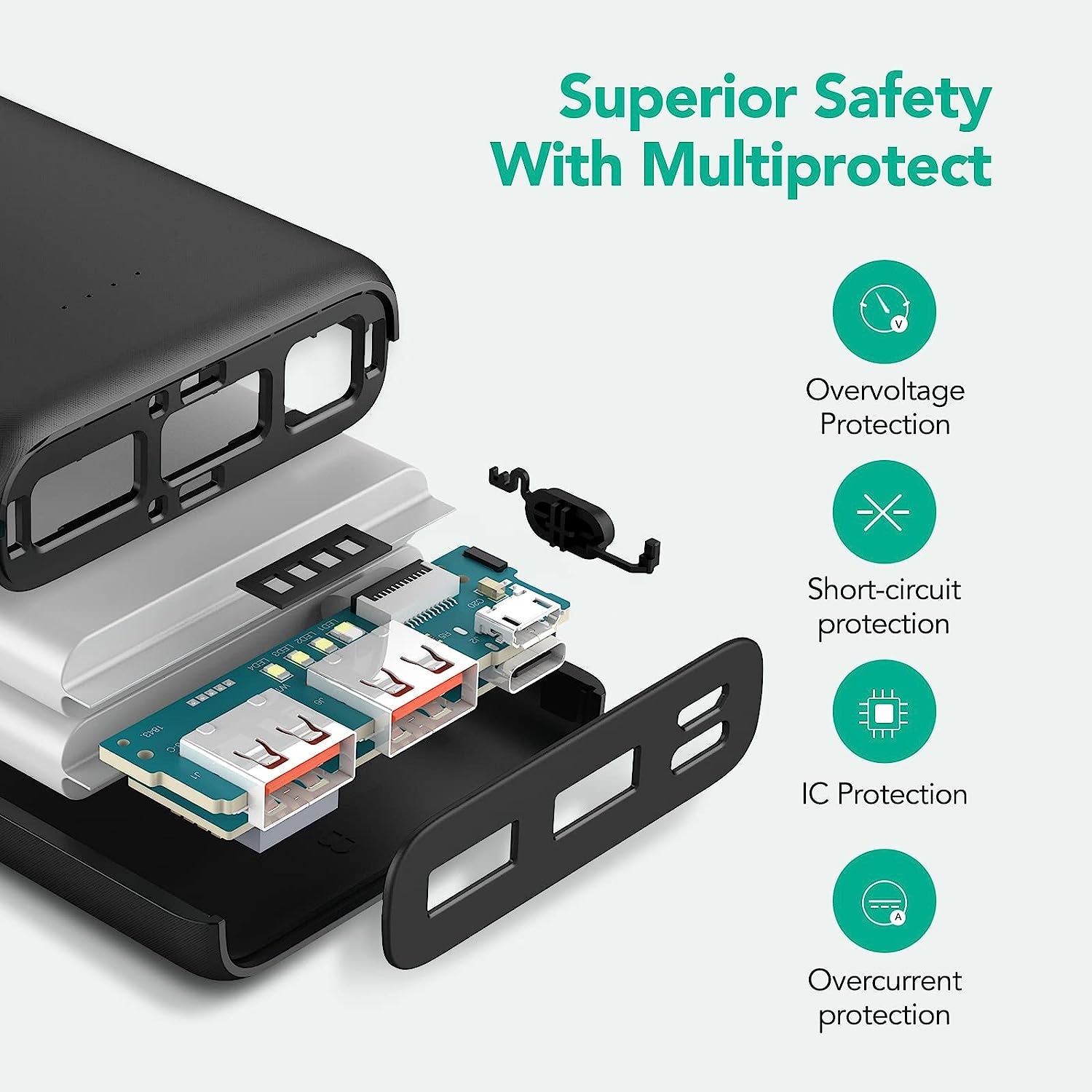 Smallest PD Portable Charger: Mini Power Bank with 20W PD & QC 3.0 Quick Charge. Compact and Compatible with iPhones, Samsung, and Smartphones.