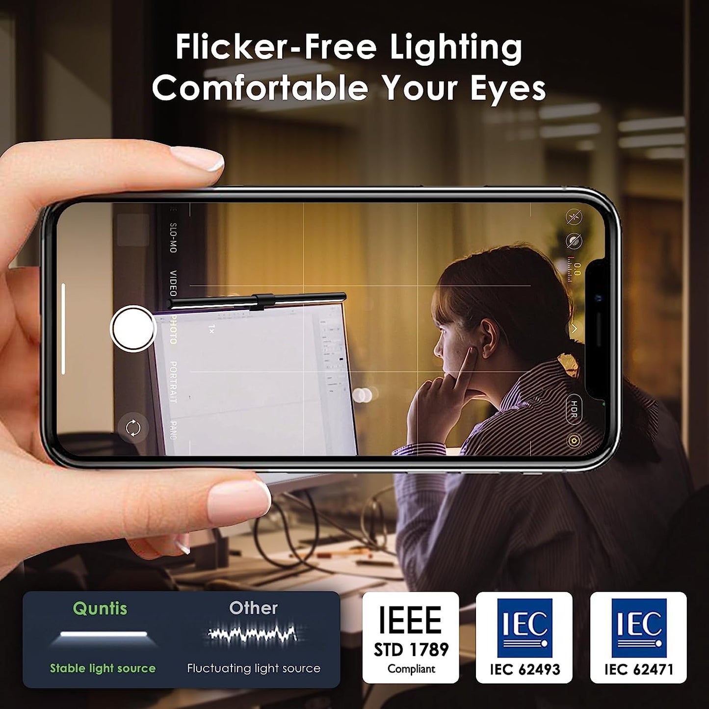 Computer Monitor Lamp - E-Reading LED Task Lamp with Auto-Dimming & Adjustable Brightness for Home Office, Eye-Friendly Screen Lamp with Touch Control for Reduced Glare