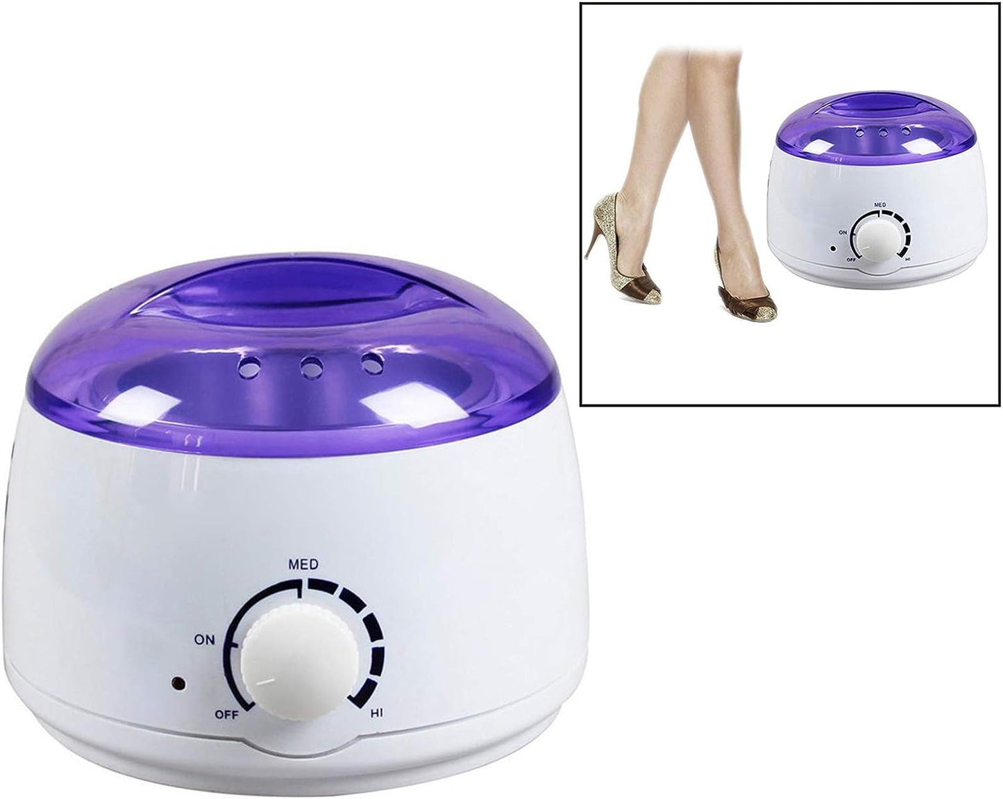 Wax Warmer Heater Kits, Heater Warmer for Hair Removal (Purple)