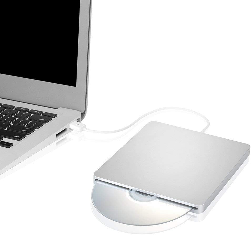 USB External Slot-In DVD-RW CD-RW Drive Burner Writer Superdrive: Compatible with Apple MacBook, MacBook Pro, MacBook Air, and all Laptop PCs with a USB Port.