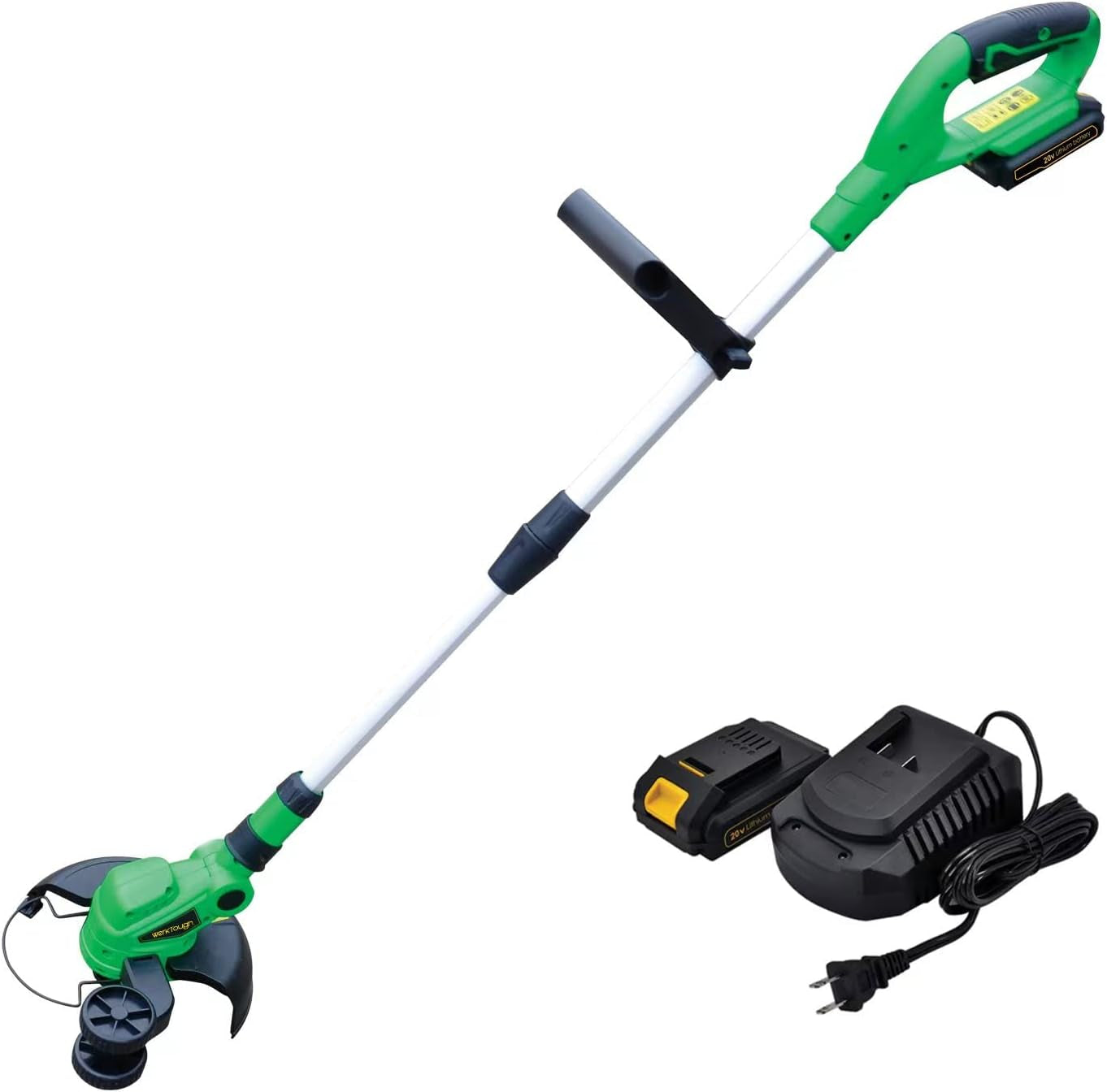  20V G001 Cordless Grass Trimmer with 2.0A Battery and Rapid Charger