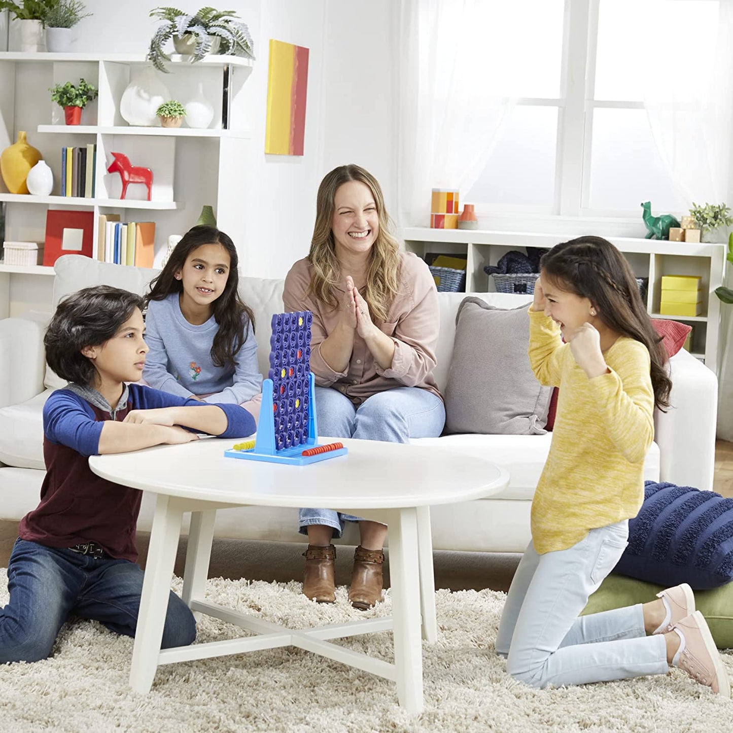 Connect 4 Spin Game, Spinning Connect 4 Grid, 2 Player Board Games for Family and Kids, Strategy Board Games, Ages 8 and Up (English & French)