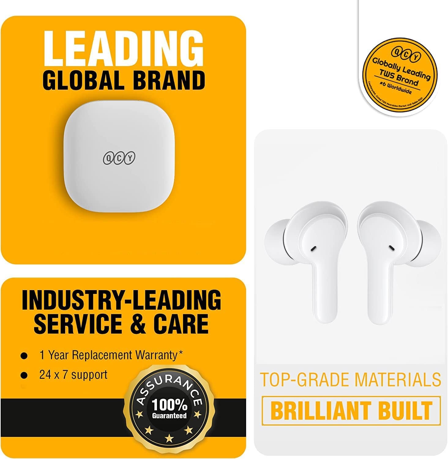Bluetooth 5.1 Wireless Earbuds - T13 Earbuds with 40 Hours of Playtime, Bluetooth Headphones, 4 Microphones for Clear Calls, IPX5 Waterproof Rating, Custom EQ App Support