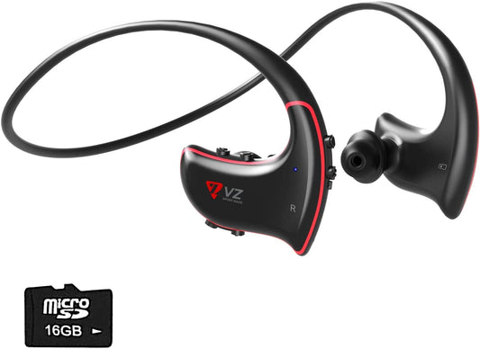 Bluetooth MP3 Player Sweatproof Headphones and 16GB TF Card - Provides Lossless Sound for Running, Gym, and Audiobooks
