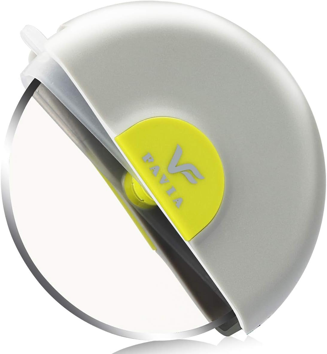 Professional Grade Handheld Pizza Cutter Wheel Slicer - Durable 304 Stainless Steel Blade with Protective Blade Guard