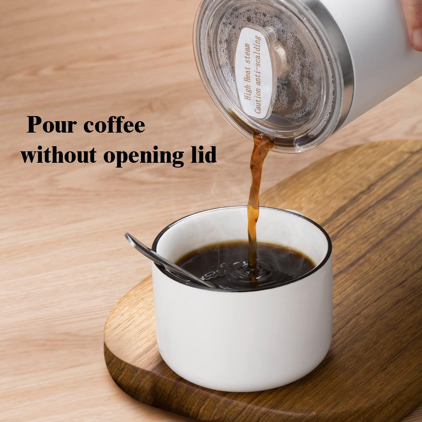 Single Serve Coffee Maker - Portable Design - Doubles as a Tea Maker - Electric Kettle with 17 oz Capacity - Constructed from Stainless Steel for Durability and Versatility.
