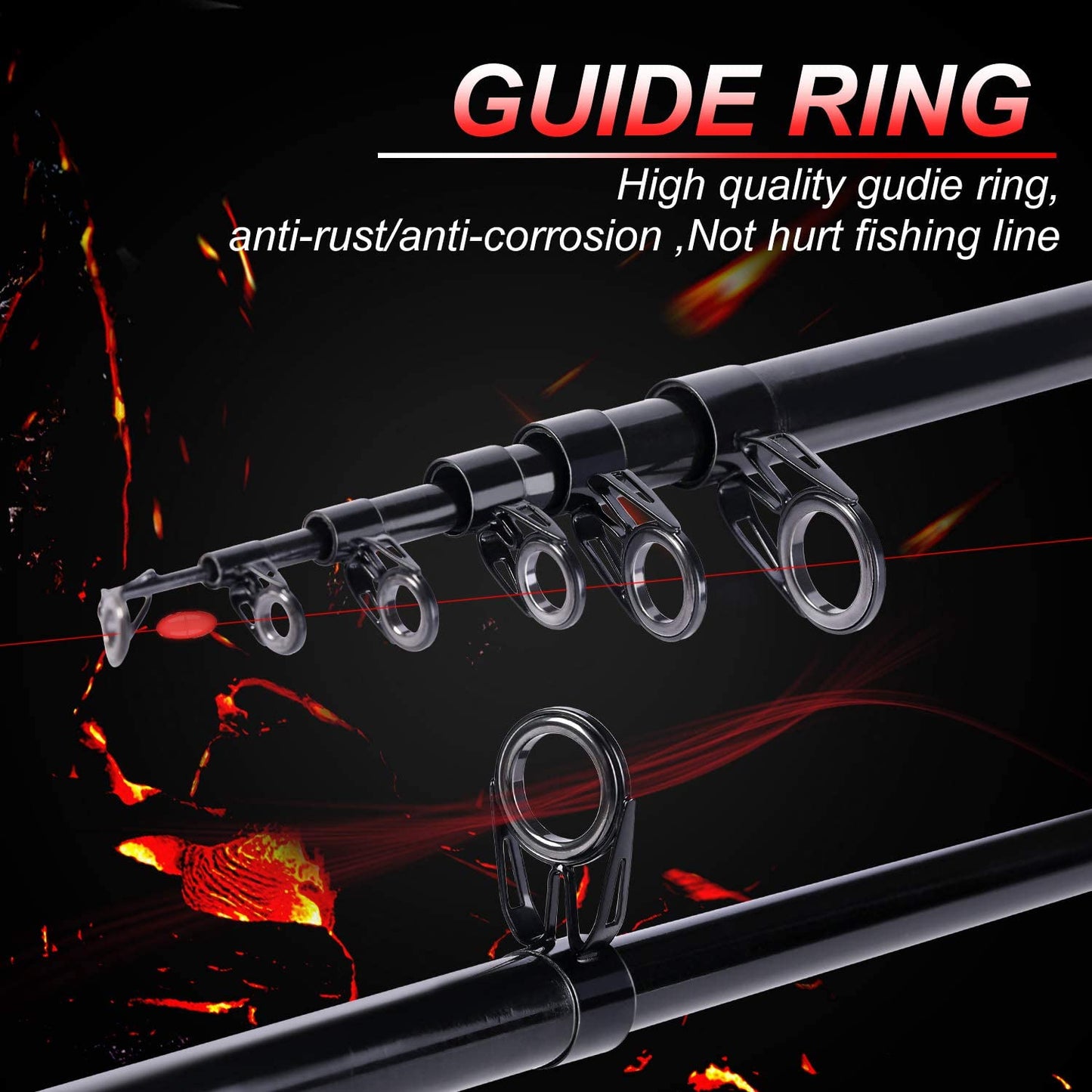 Telescopic Fishing Rod Combos with Portable Fishing Pole, Spinning Reels, and Travel Carrier Bag for Saltwater and Freshwater Fishing
