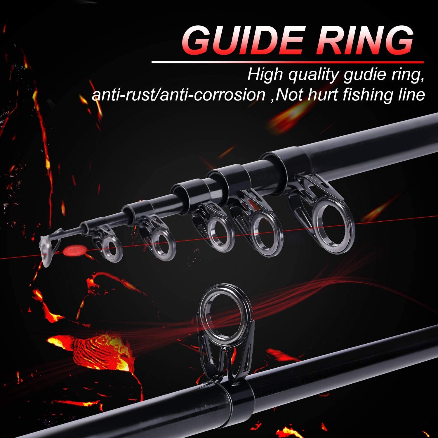 Telescopic Fishing Rod Combos with Portable Fishing Pole, Spinning Reels, and Travel Carrier Bag for Saltwater and Freshwater Fishing