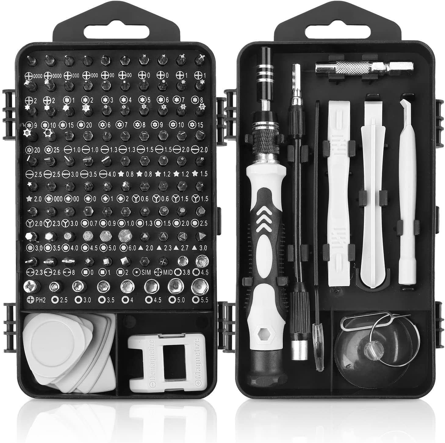 117-Piece Precision Screwdriver Set with Magnetic Repair Tools for iPhone, Xbox, PlayStation, Nintendo Switch, iPad, Tablet, Laptop, Watch, Cellphone, PC, Camera, and Electronics - Gray