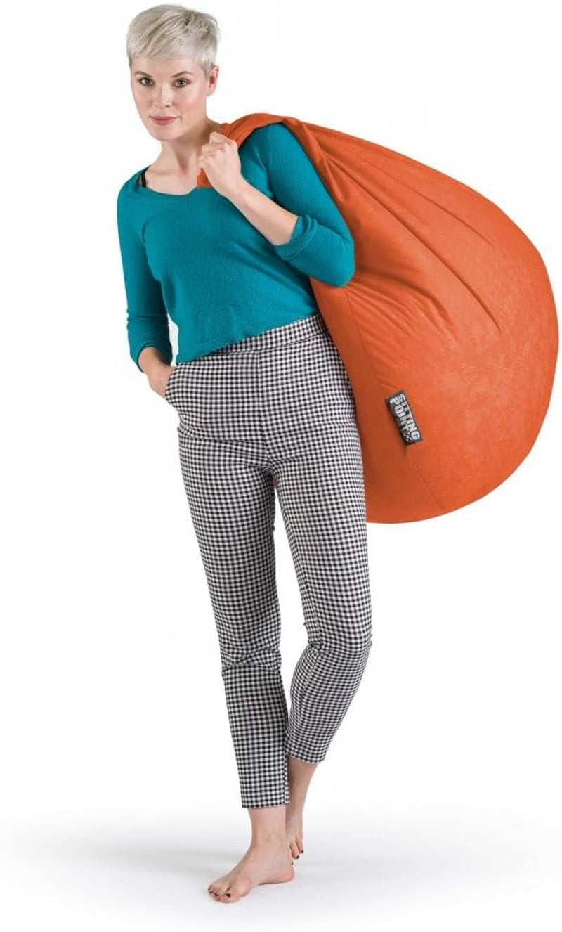 Contemporary Polyester Microfiber Upholstered Bean Bag Chair  - Clementine