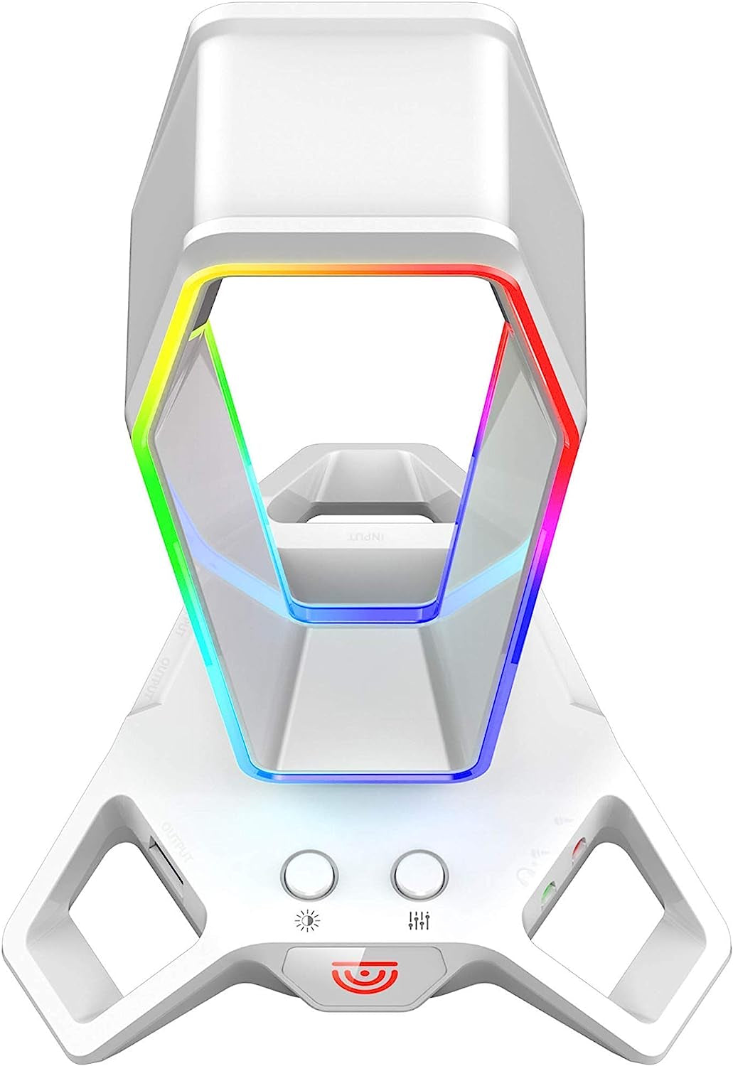 USB RGB Headphone Stand: Ultimate Gaming Accessories with 3 USB 3.0 Ports and RGB Lights White