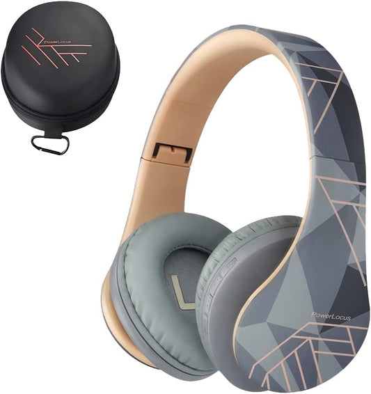 Bluetooth Headphones over Ear: Wireless Headphones with Microphone, Foldable Design, Soft Memory Foam Earmuffs & Lightweight, Micro SD/TF and FM Radio, for iPhone/Android/Tablet/PC/TV