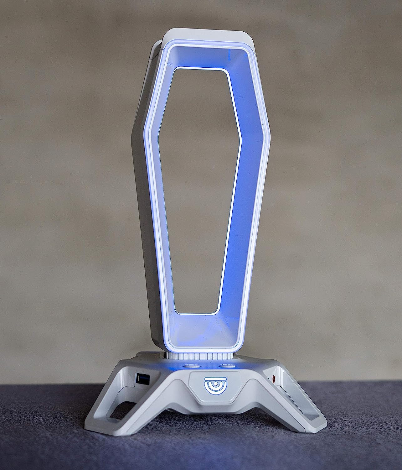 USB RGB Headphone Stand: Ultimate Gaming Accessories with 3 USB 3.0 Ports and RGB Lights White