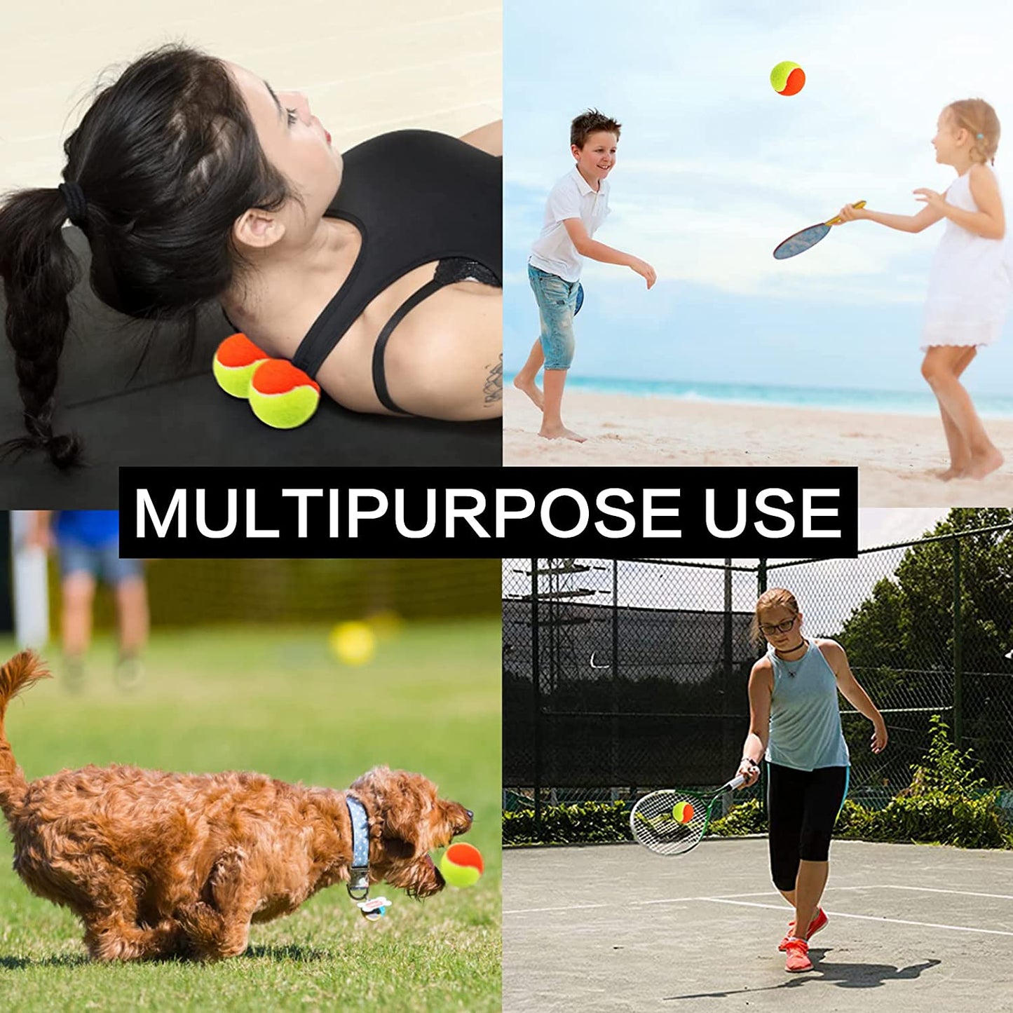 Bulk Tennis Balls - 18 Pieces for Training, Sports, Cricket, and Pet Play - Ideal for Lessons, Practice, Throwing Machines