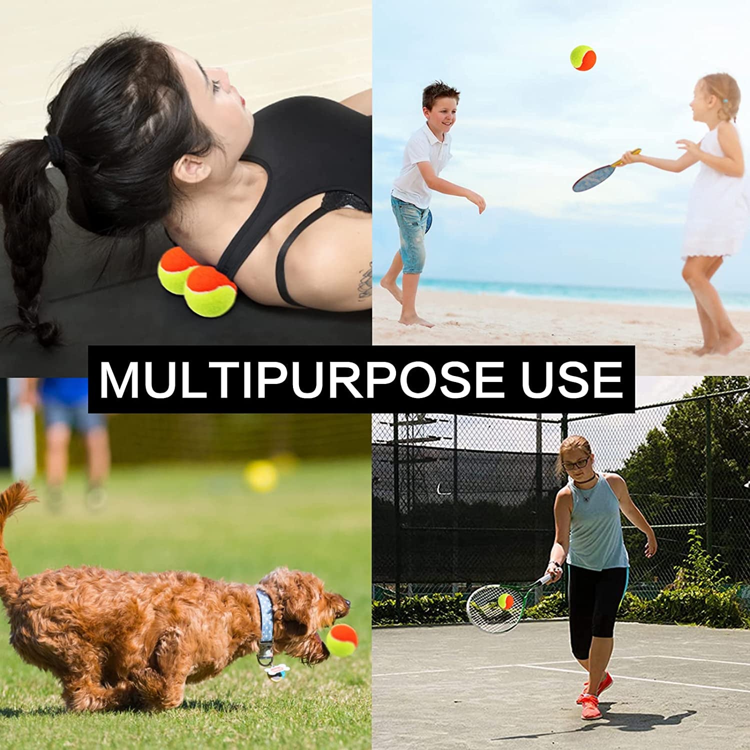 Bulk Tennis Balls - 18 Pieces for Training, Sports, Cricket, and Pet Play - Ideal for Lessons, Practice, Throwing Machines
