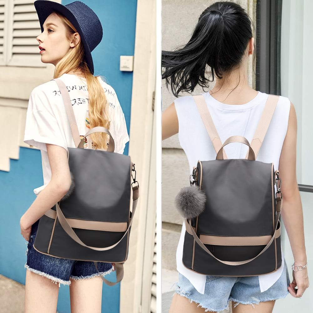 Women Shoulder Bag, Backpack Purse Nylon - Anti-theft Fashion Casual Lightweight 