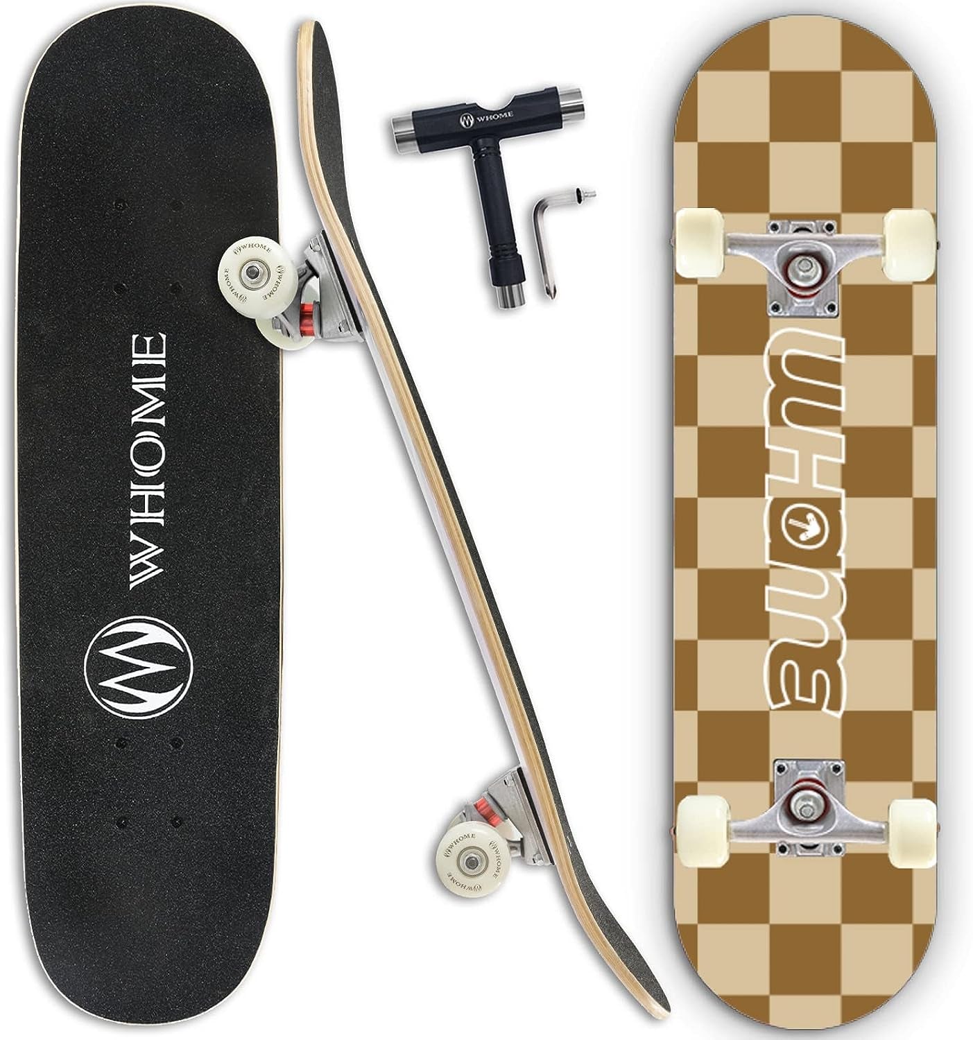 Skateboard for Beginners, Teens, and Kids - 31"x8" Pro Standard Skateboard with 8-ply Alpine Maple Deck, ABEC-9 Bearings, Suitable for Adults, Kids, Boys, and Girls, Includes T-Tool