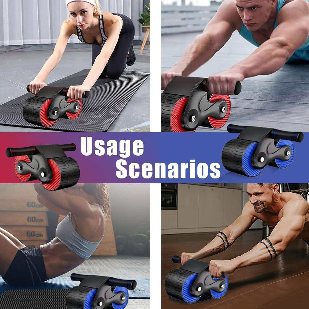 New Springback Abdominal Wheel - An Automatic Rebound Abdominal Wheel designed for domestic use. It's a core strength training fitness equipment ideal for abs workouts and comes in a vibrant red