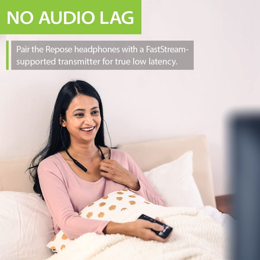 Sleep-Optimized Bluetooth In-Ear Headphones for Side Sleepers & Small Ears, Wireless Neckband Earbuds for Sleep, Low Latency for TV Viewing, 18-Hour Playtime
