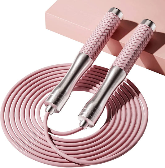 Speed Jump Rope for Fitness - A Skipping Rope designed for Women and Men's Exercise. It features an Adjustable Length Jumping Rope and handles made of Alloy & Silicone. Suitable for Workouts, Boxing, and Home Gym Use.