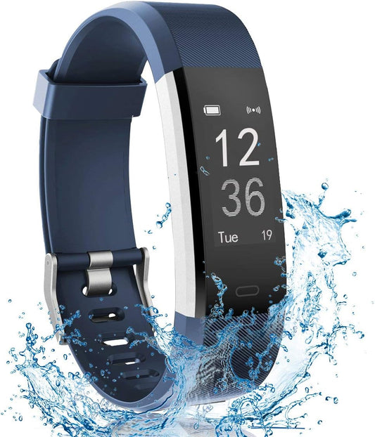 Smart Fitness Tracker with Heart Rate Monitor, Sleep Tracker, and Activity Pedometer for Android and iOS Smartphone